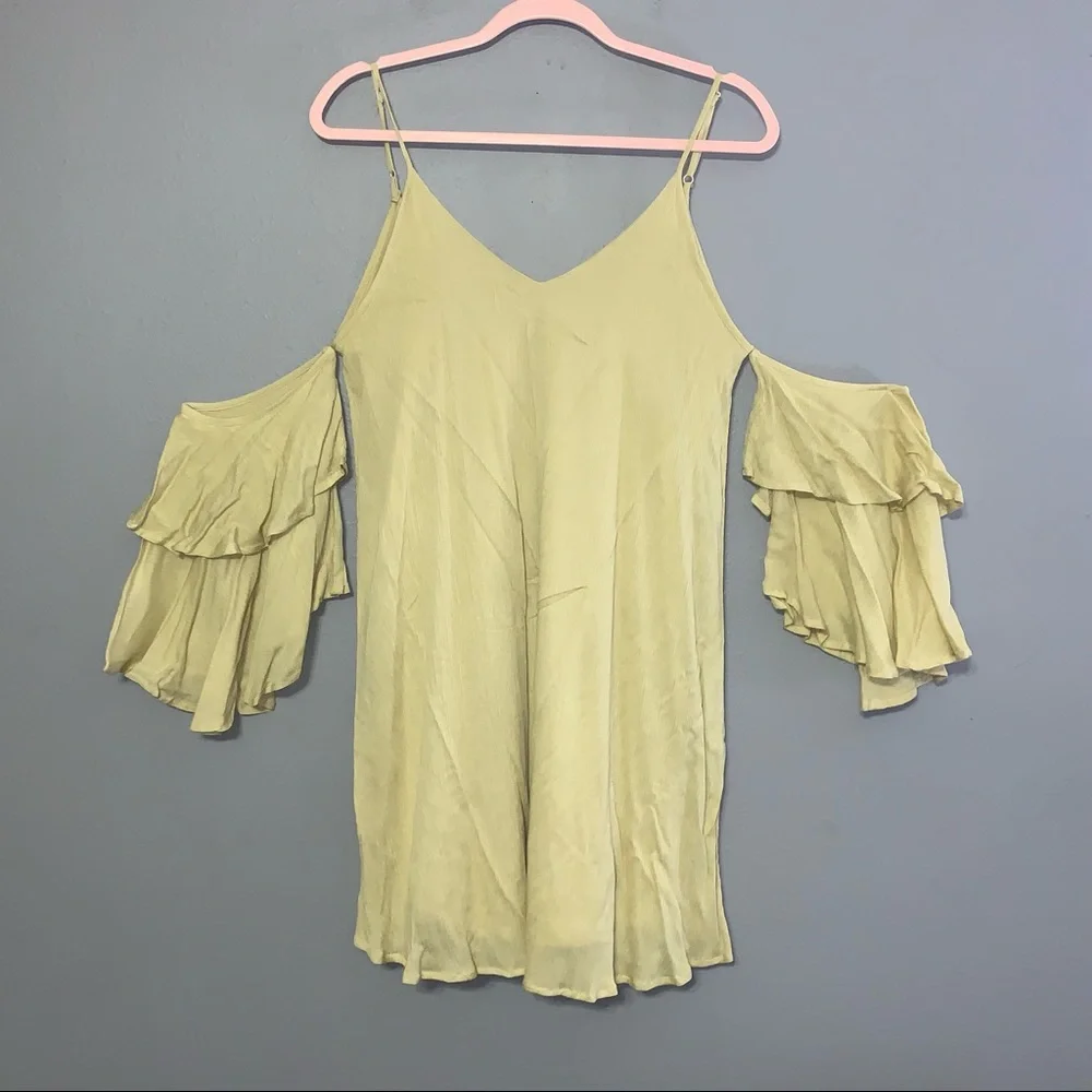 She and Sky Cold Shoulder Layered Sleeve Dress - Picture 3 of 8